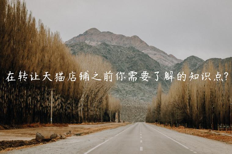 在轉(zhuǎn)讓天貓店鋪之前你需要了解的知識(shí)點(diǎn)?